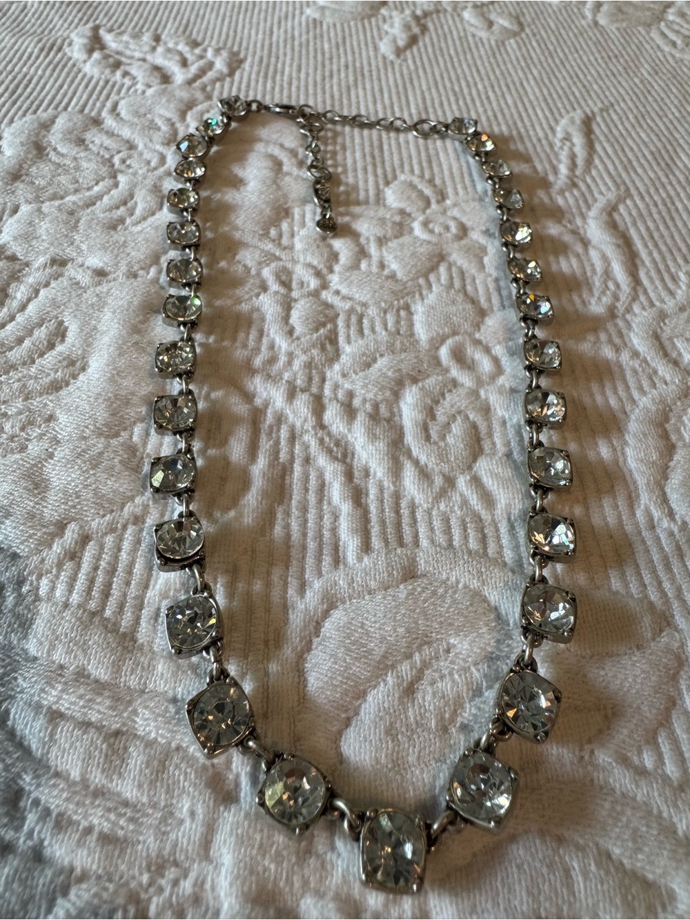 CAbi Silver-Tone Clear Crystal Necklace
